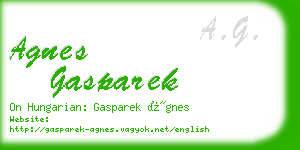 agnes gasparek business card